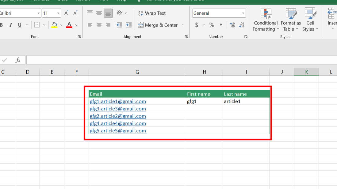 Split First and Last Names in Excel - 2025 9 Split First and Last Names3