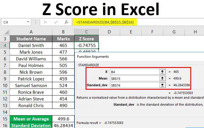 Understanding Z-Score in Excel: Explanation and Examples - 2025 8 Z Score3