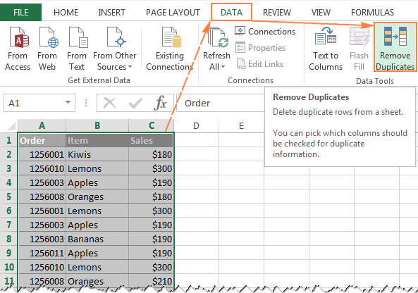Steps to Eliminate Duplicates in Excel - 2024 8 Eliminate Duplicates2