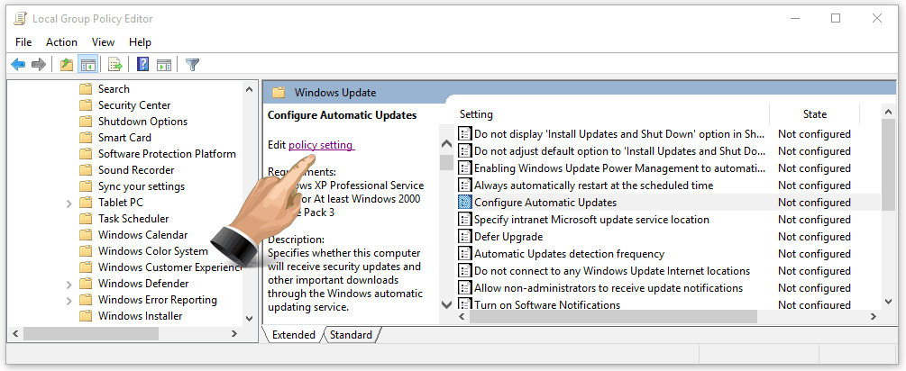 Stop Windows 1121