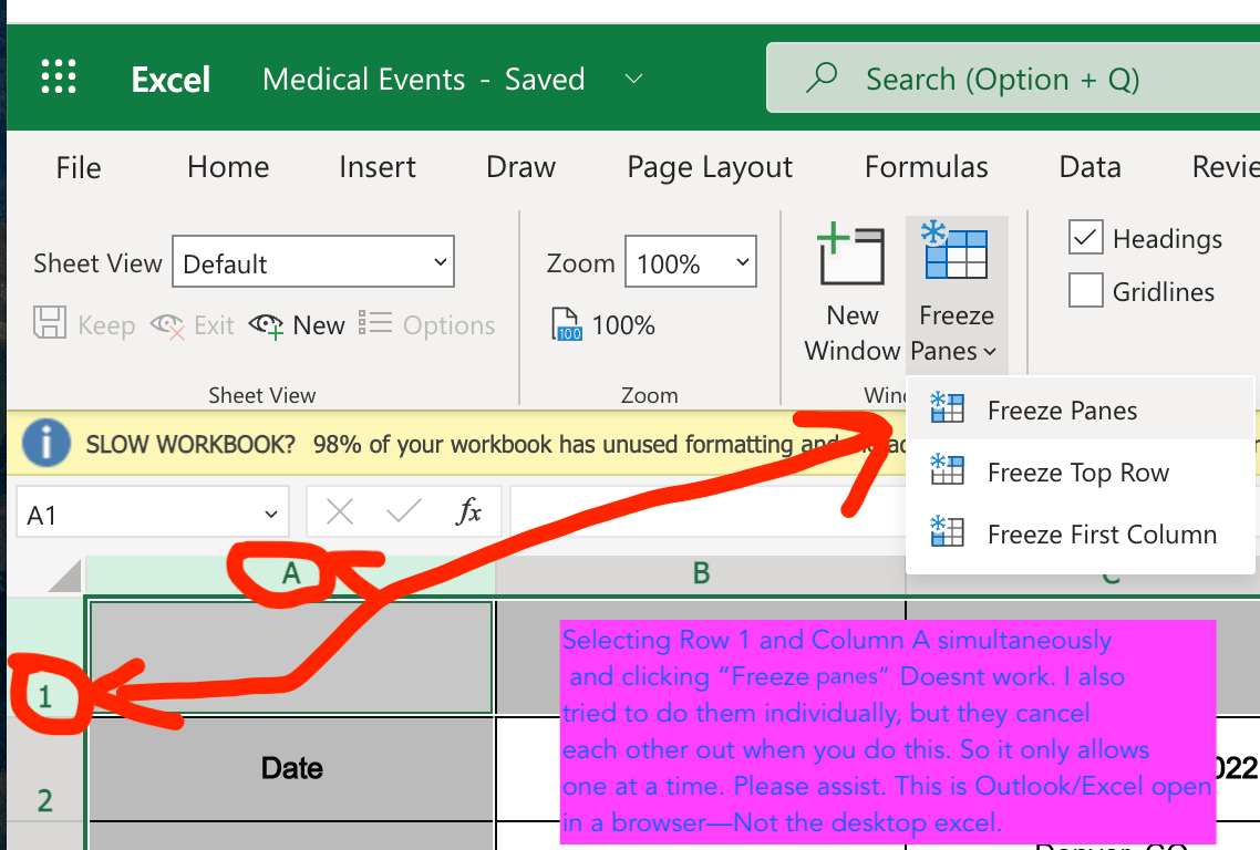 How to Lock a Row or Column in Excel on a Mac - 2025 11 Lock a Row or Column3