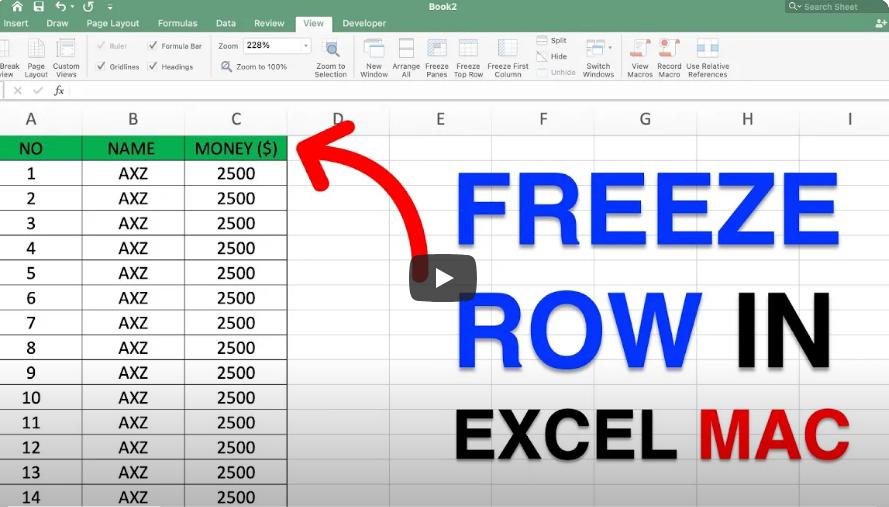 How to Lock a Row or Column in Excel on a Mac - 2025 13 Lock a Row or Column5