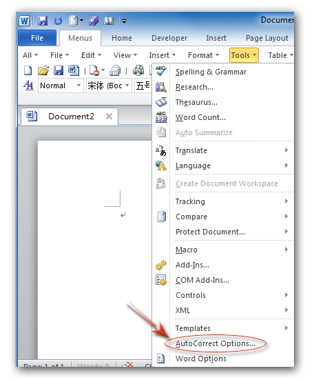 Disabling Auto-Correct in Microsoft Word - 2025 8 Disabling Auto Correct