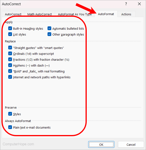 Disabling Auto-Correct in Microsoft Word - 2025 11 Disabling Auto Correct4