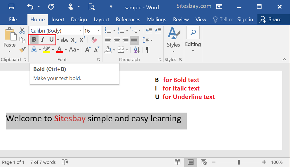 How to Apply Bold, Italic, or Underline Formatting to Text in Word - 2025 12 Underline Formatting4