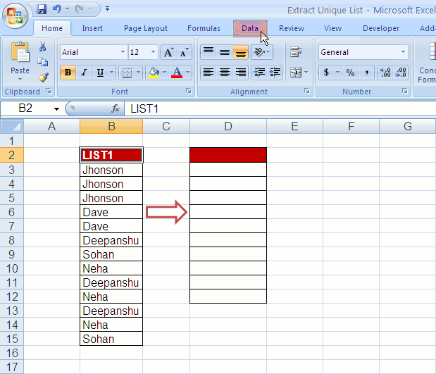Understanding and Using the UNIQUE Function in Excel - 2025 9 UNIQUE Function3