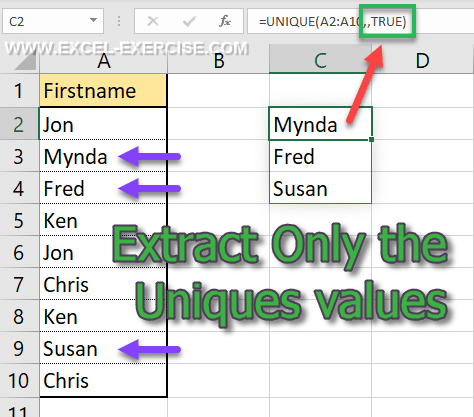 Understanding and Using the UNIQUE Function in Excel - 2025 10 UNIQUE Function4