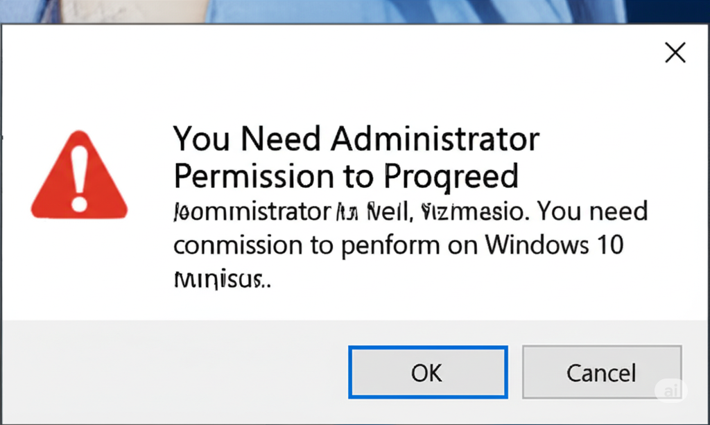 Troubleshooting: "You Need Administrator Permission to Proceed" Error on Windows 10 15 You Need Administrator Permission4