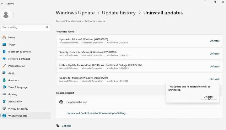 Fix for Error: Unable to Complete Updates – Undoing Changes - 2025 17 Unable to Complete Updates7