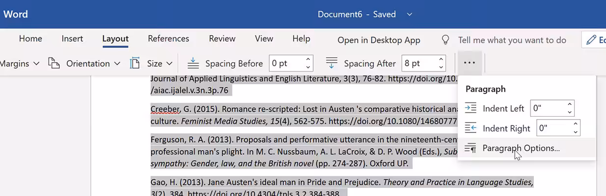 How to Add a Hanging Indent in Word - 2025 9 Add a Hanging Indent4