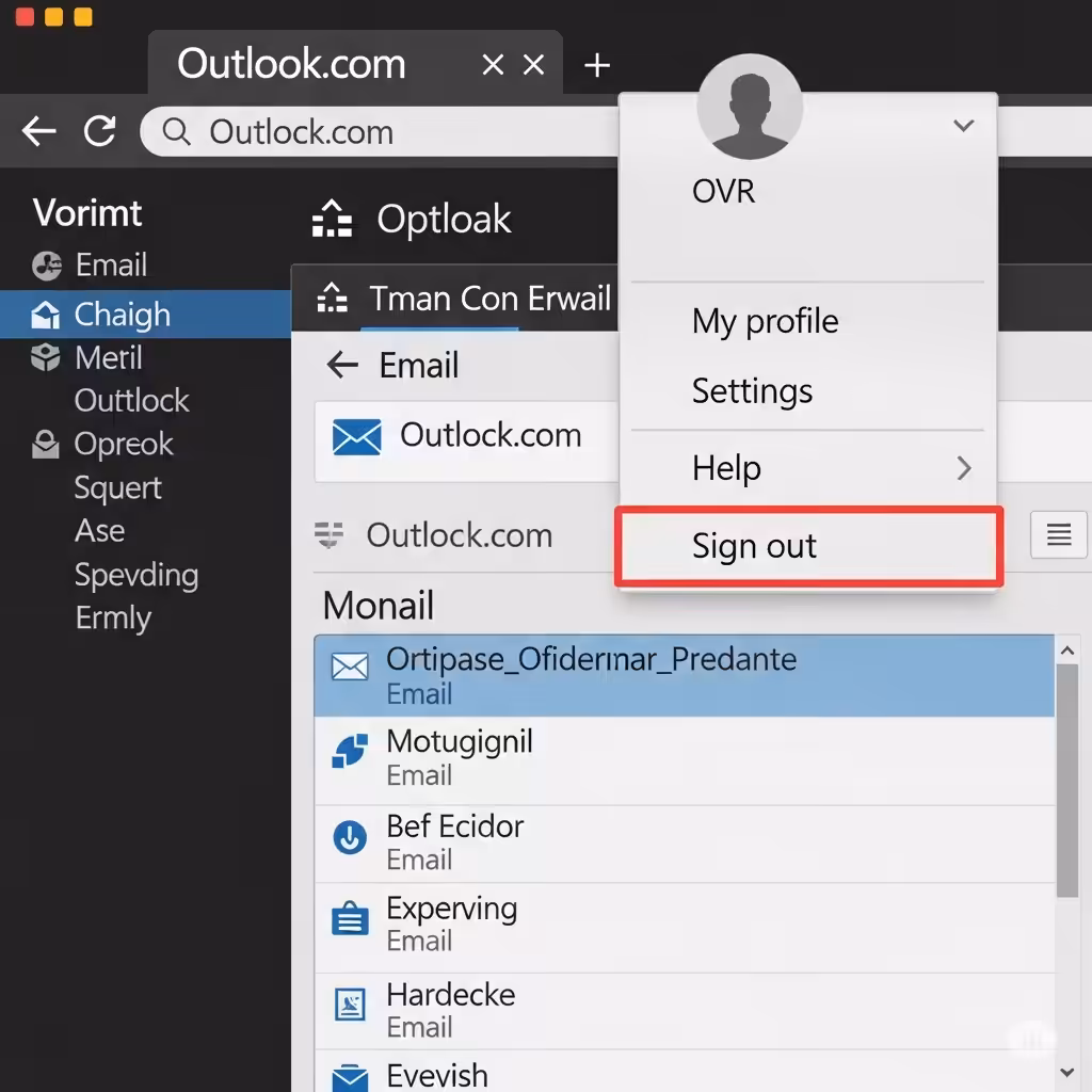 Sign Out of Outlook4