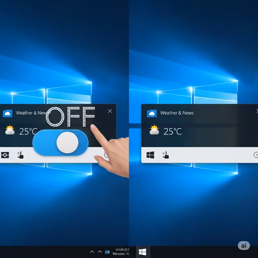Turn Off Weather and News Display on Windows 10 Taskbar 5 Turn Off Weather