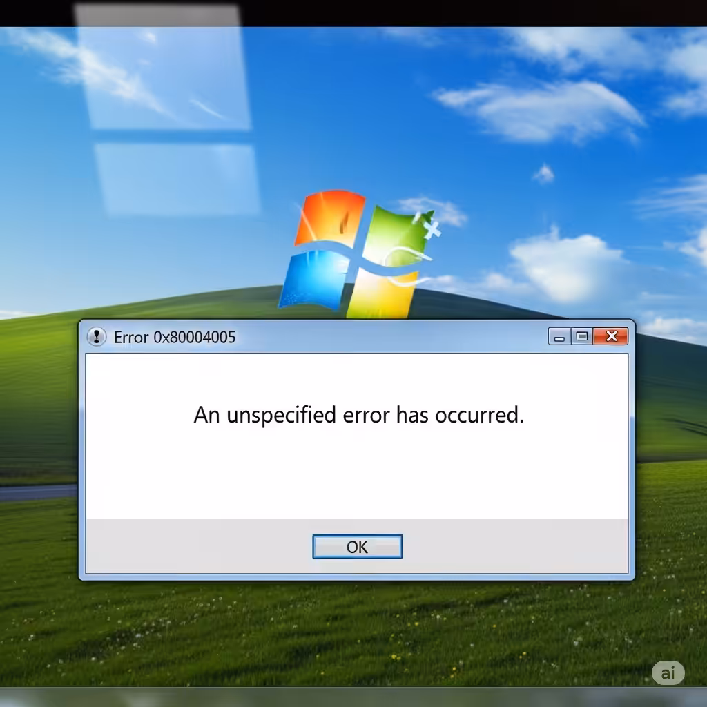 Windows Error 0x80004005