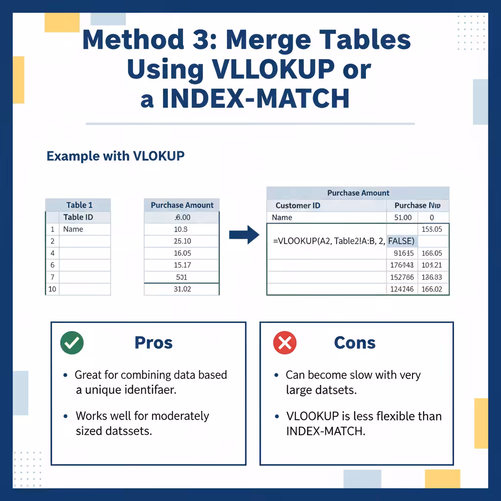 How to Integrate Several Tables in Excel for Efficient Data Handling - 2025 7 Integrate Several Tables3