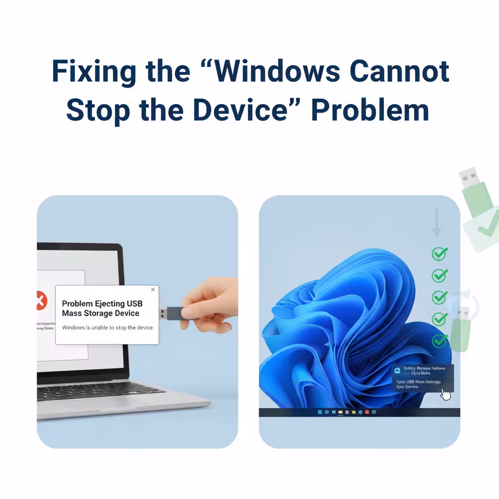 Fixing the “Windows Cannot Stop the Device” Problem - 2025 7 Windows Cannot Stop the Device