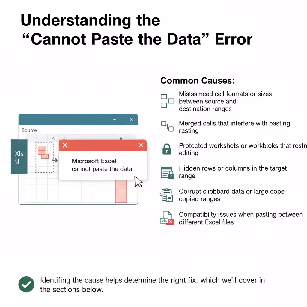 Top Solutions to Resolve the “Excel Cannot Paste the Data” Issue - 2025 5 Excel Cannot Paste the Data2