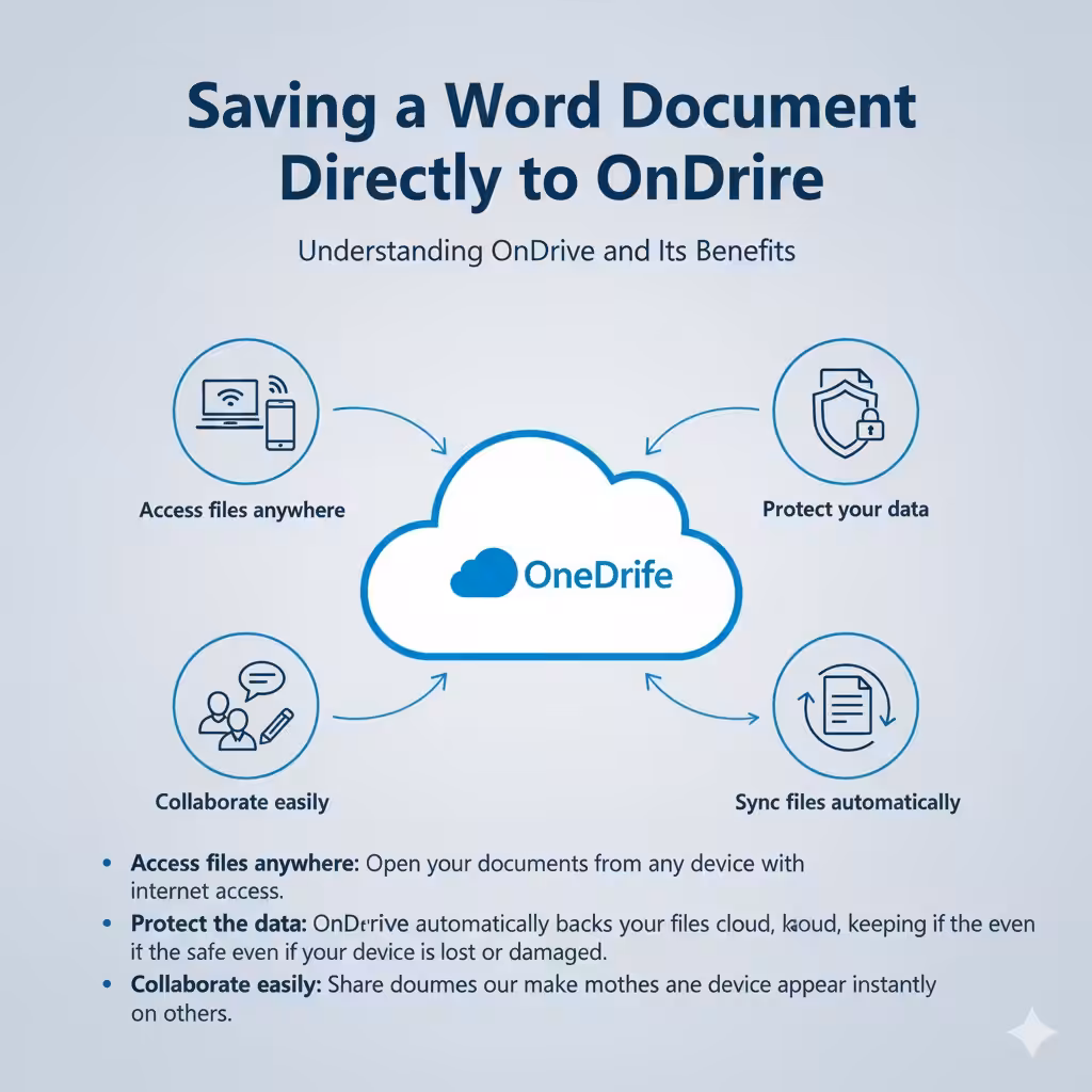 Saving a Word Document Directly to OneDrive - 2025 6 Word Document Directly