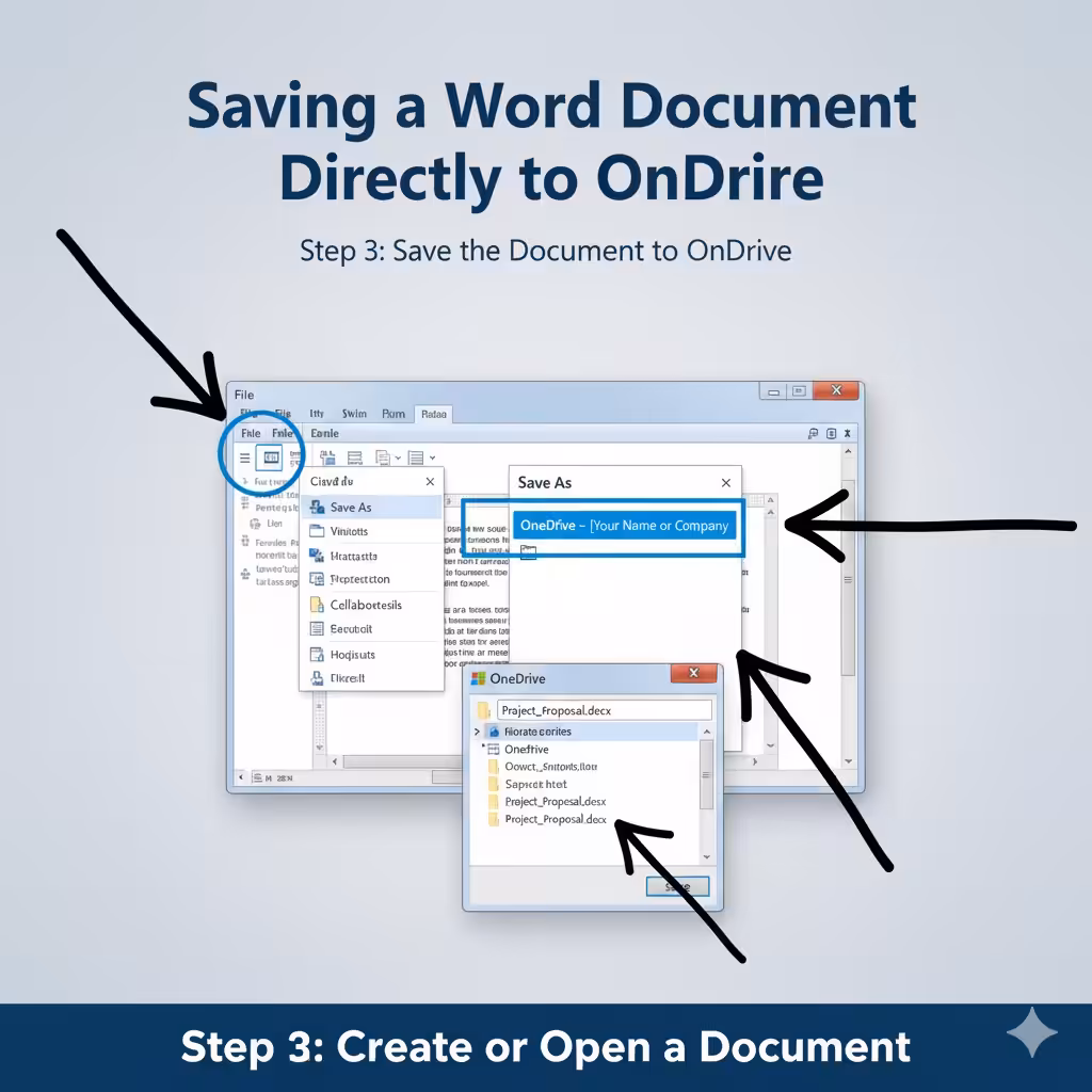 Saving a Word Document Directly to OneDrive - 2025 9 Word Document Directly4