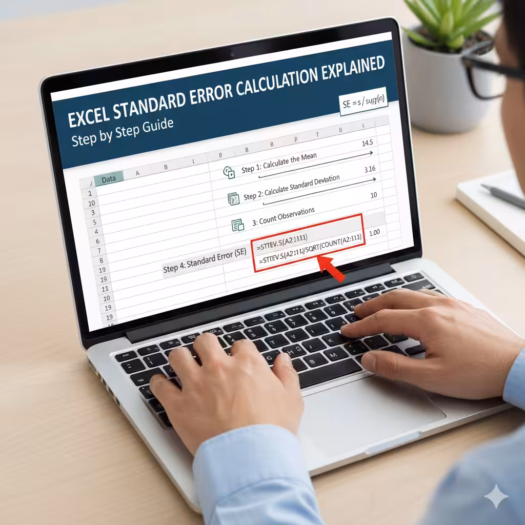 Excel Standard Error Calculation Explained Step by Step - 2025 5 Excel Standard Error2