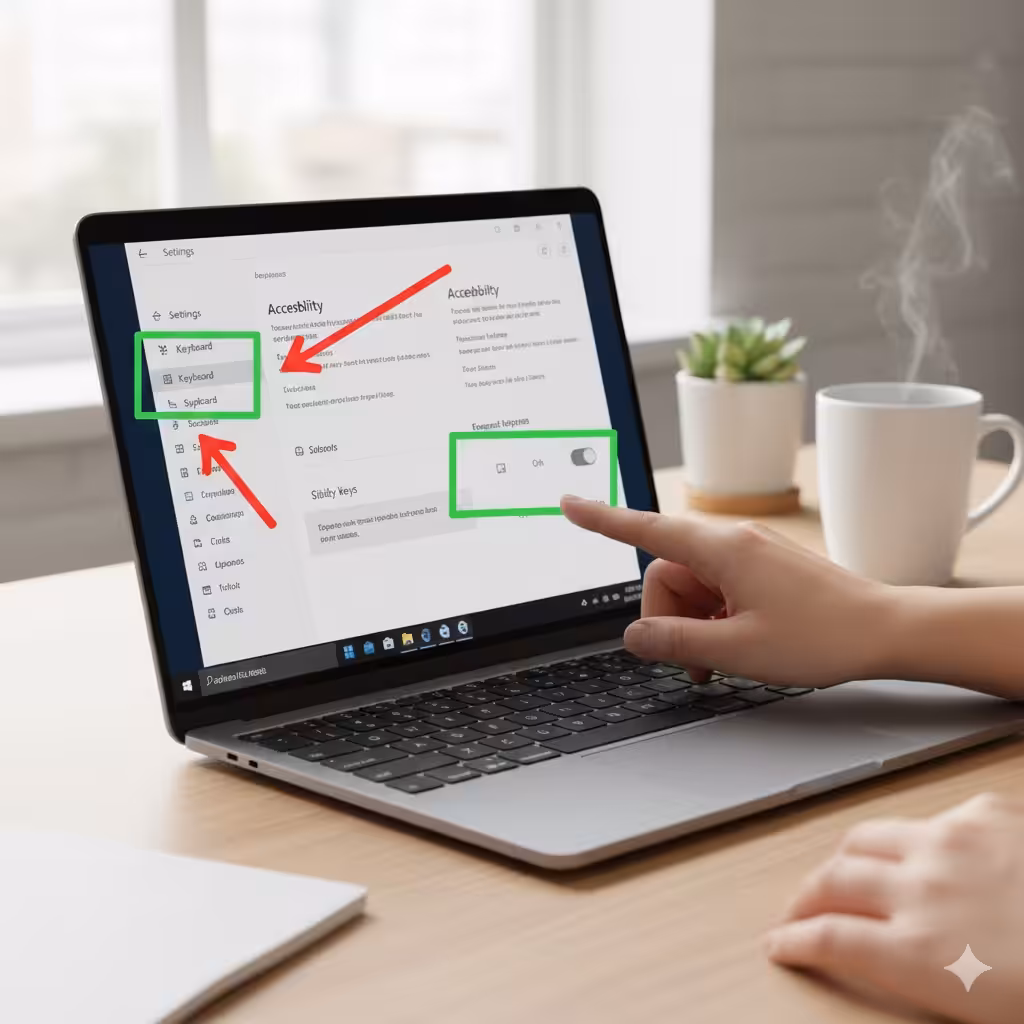 Steps to Turn Off Sticky Keys in Windows - 2025 5 Turn Off Sticky Keys2