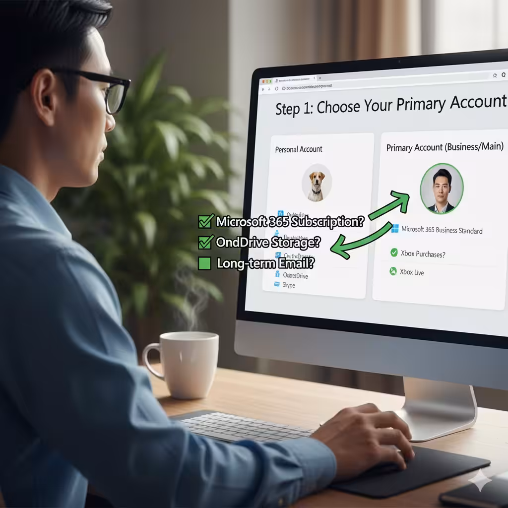 Merging Two Microsoft Accounts: Complete Instructions - 2025 4 Two Microsoft Accounts