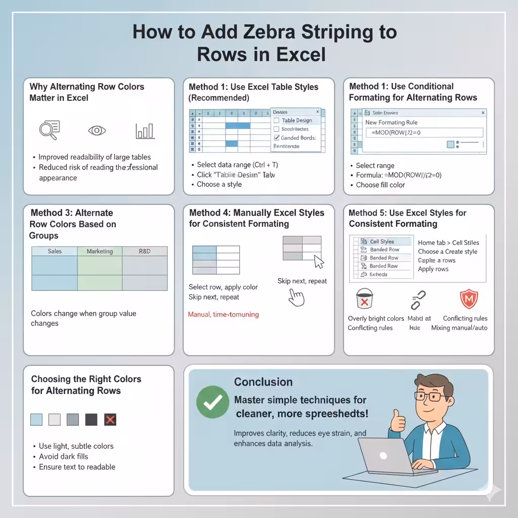 How to Add Zebra Striping to Rows in Excel - 2025 5 Add Zebra Striping2