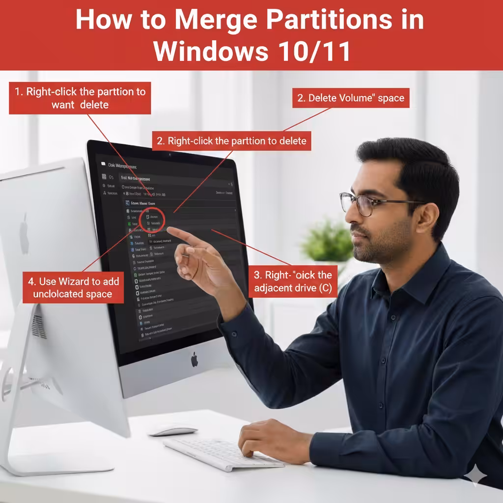 How to Join Hard Drive Partitions in Windows 10 & 11 5 Hard Drive Partitions3