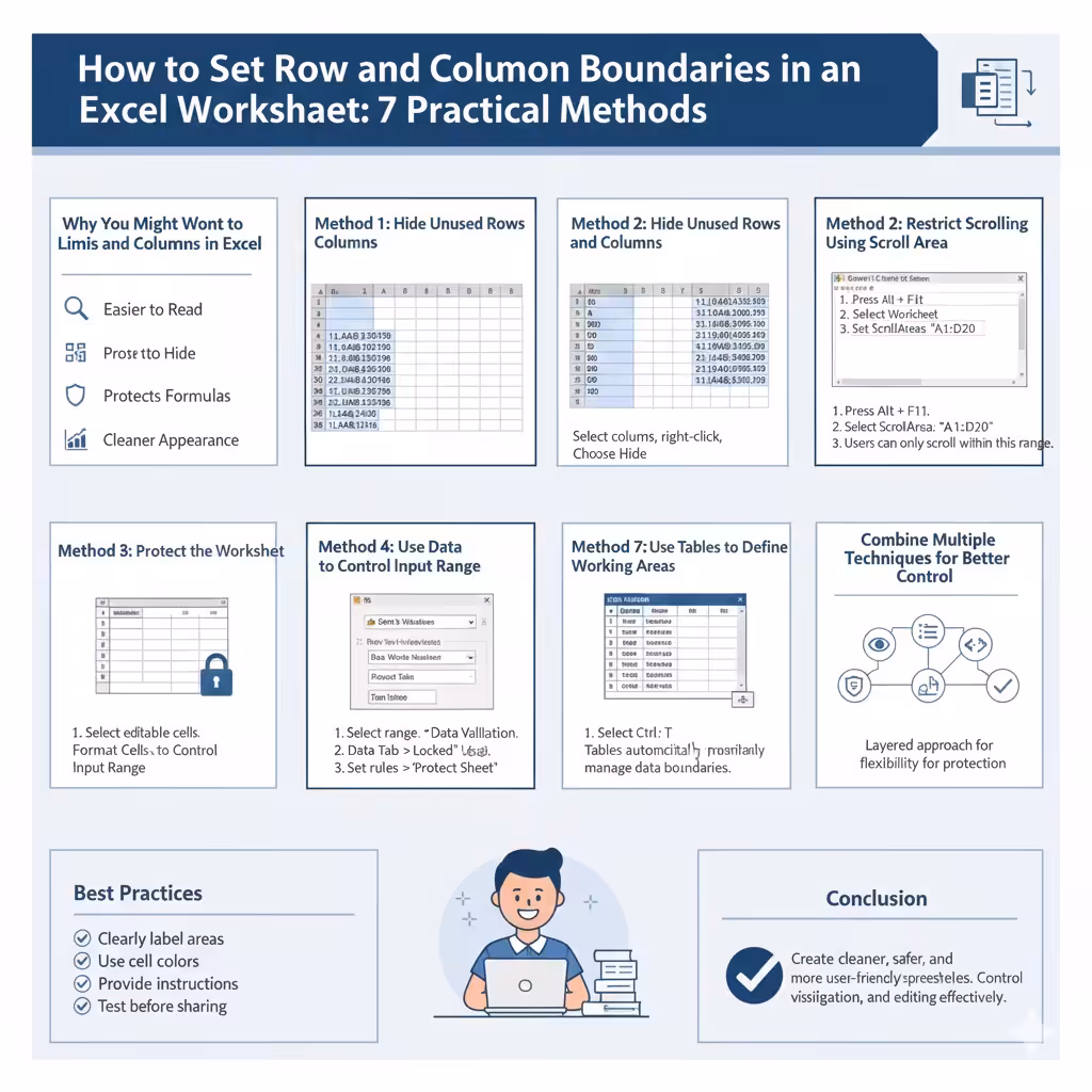How to Set Row and Column Boundaries in an Excel Worksheet - 2025 4 Set Row and Column