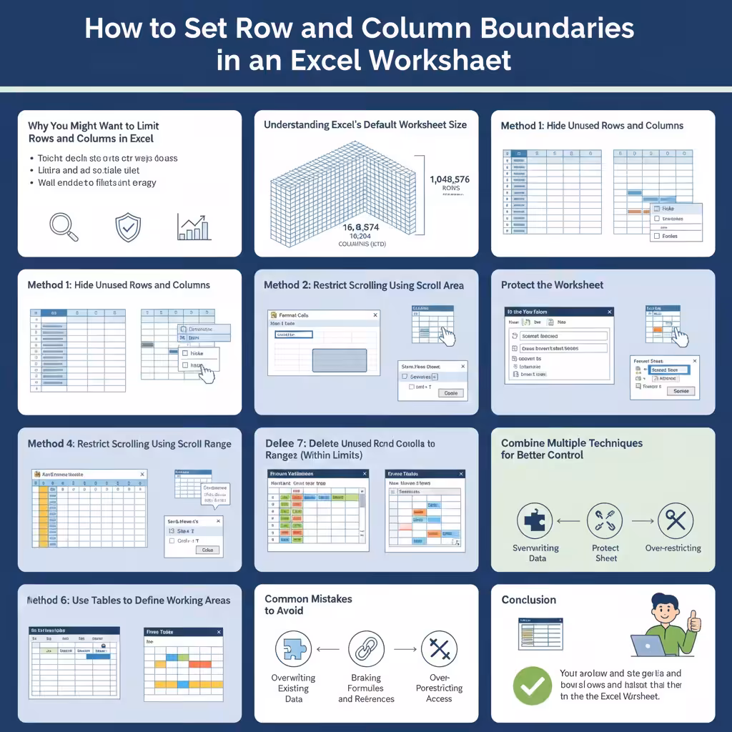 How to Set Row and Column Boundaries in an Excel Worksheet - 2025 5 Set Row and Column2