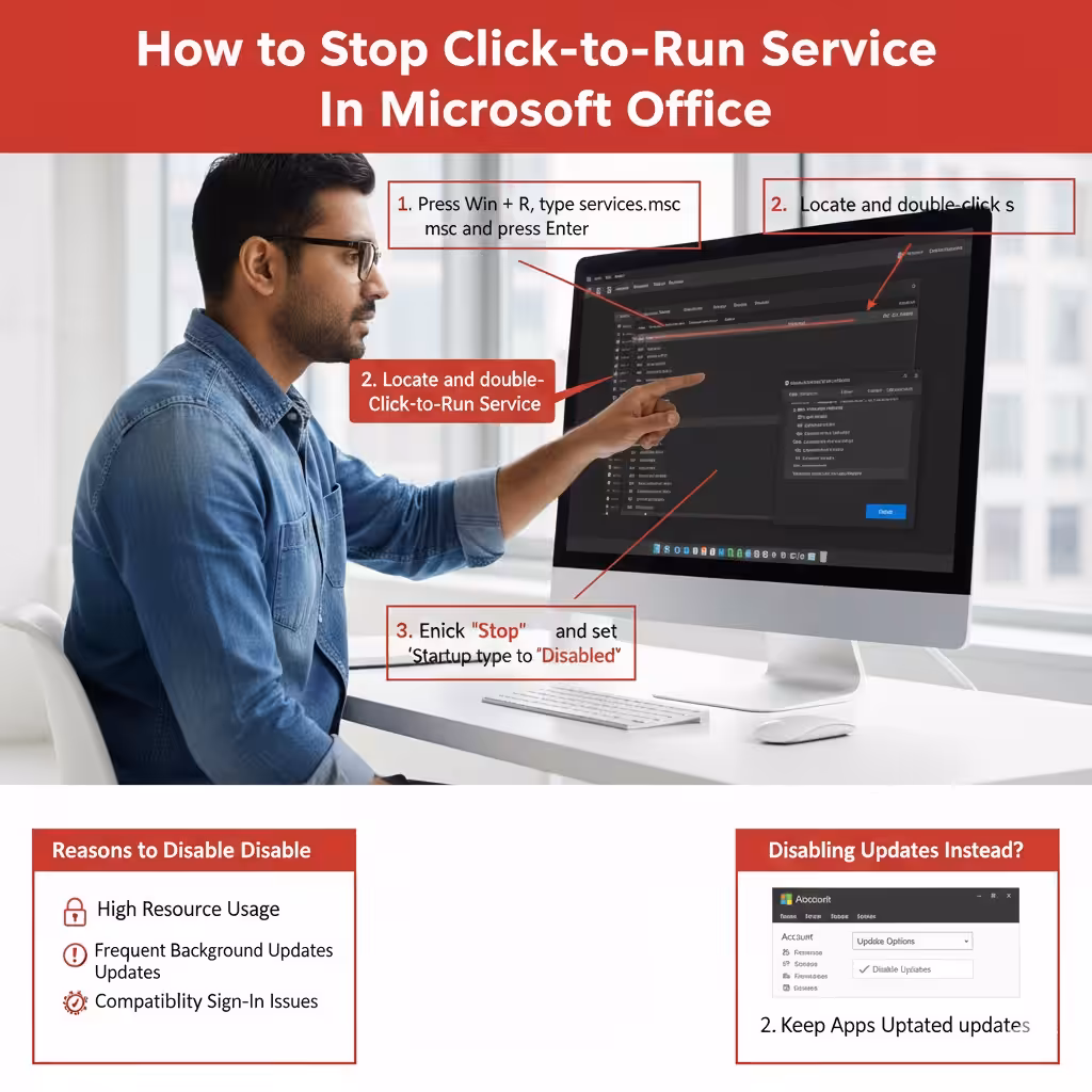 How to Stop Click-to-Run Service in Microsoft Office - 2025 5 Stop Click to Run Service2