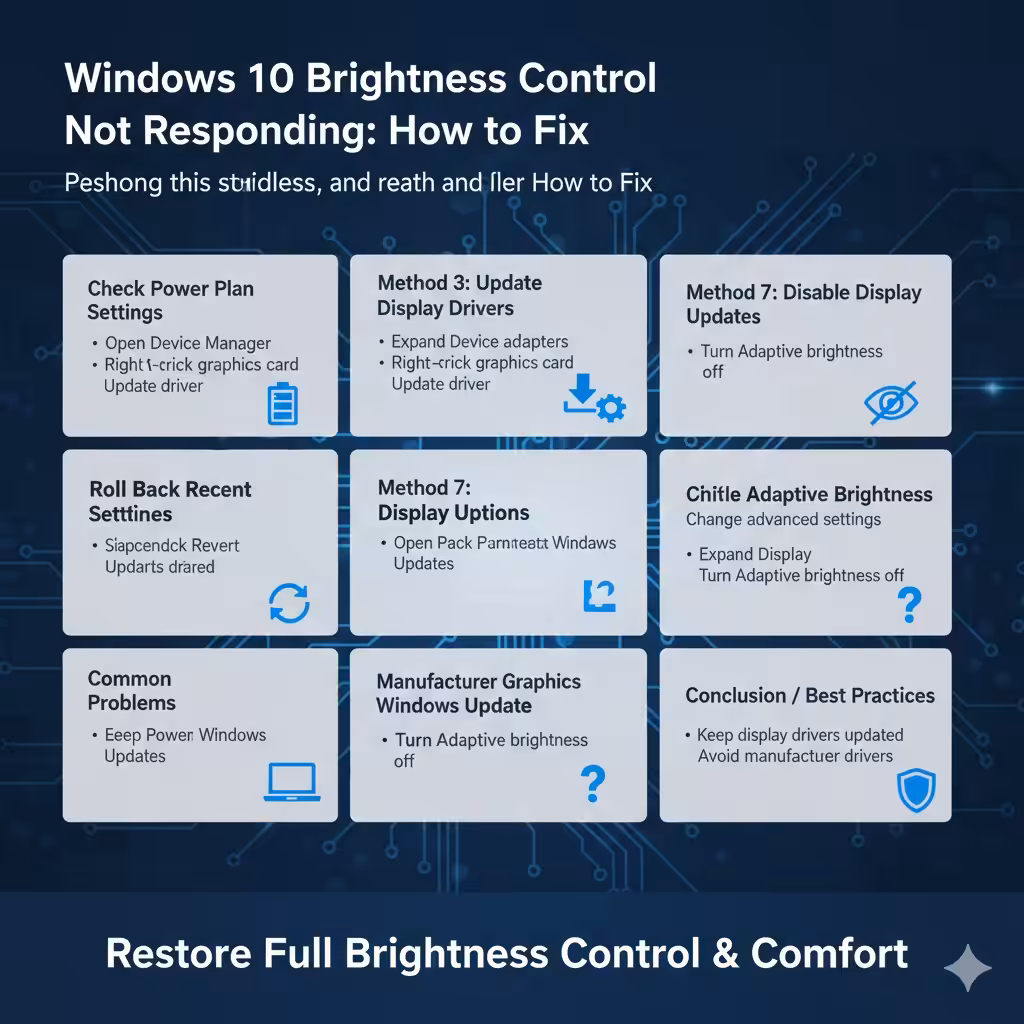 Windows 10 Brightness Control Not Responding: How to Fix 4 Brightness Control