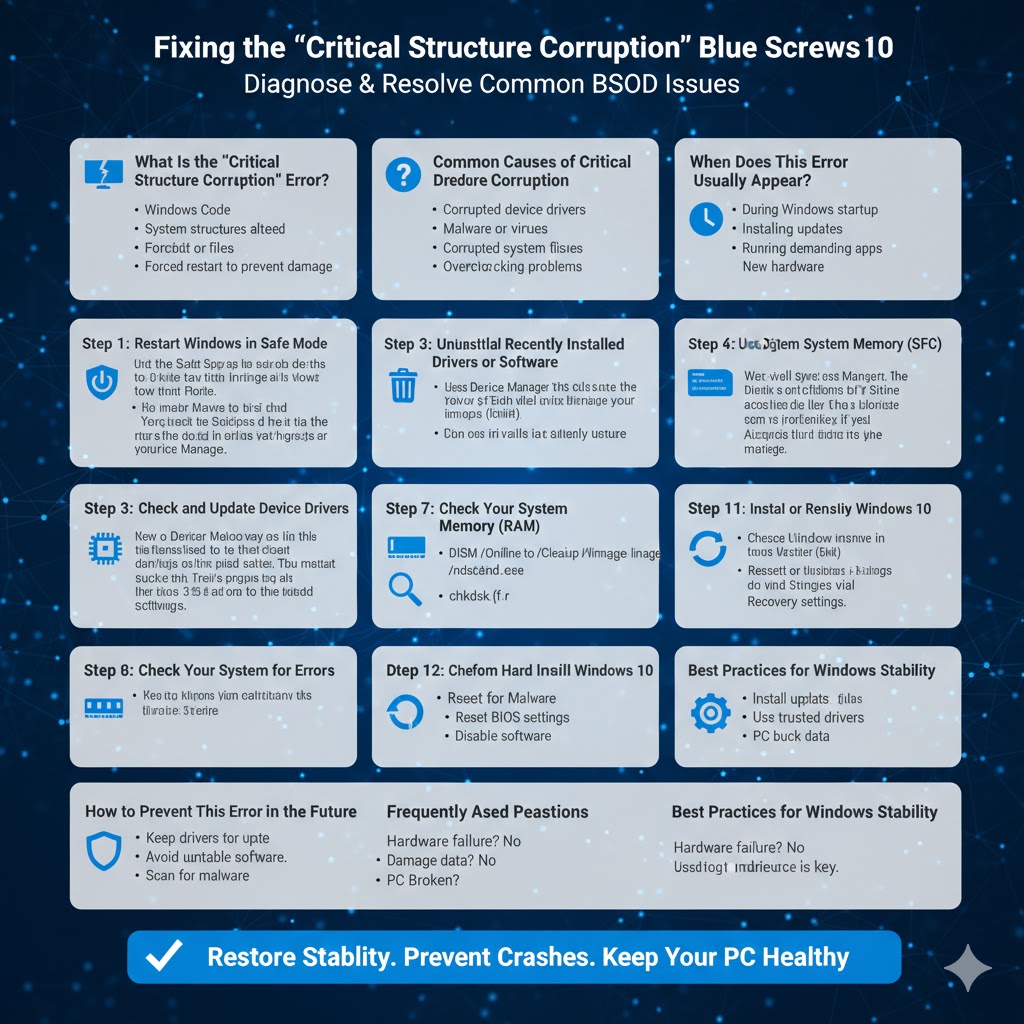 Fixing the “Critical Structure Corruption” Blue Screen Error in Windows 10 5 Critical Structure Corruption2