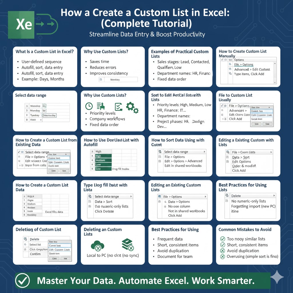 How to Create a Custom List in Excel (Complete Tutorial) - 2026 5 Custom List in