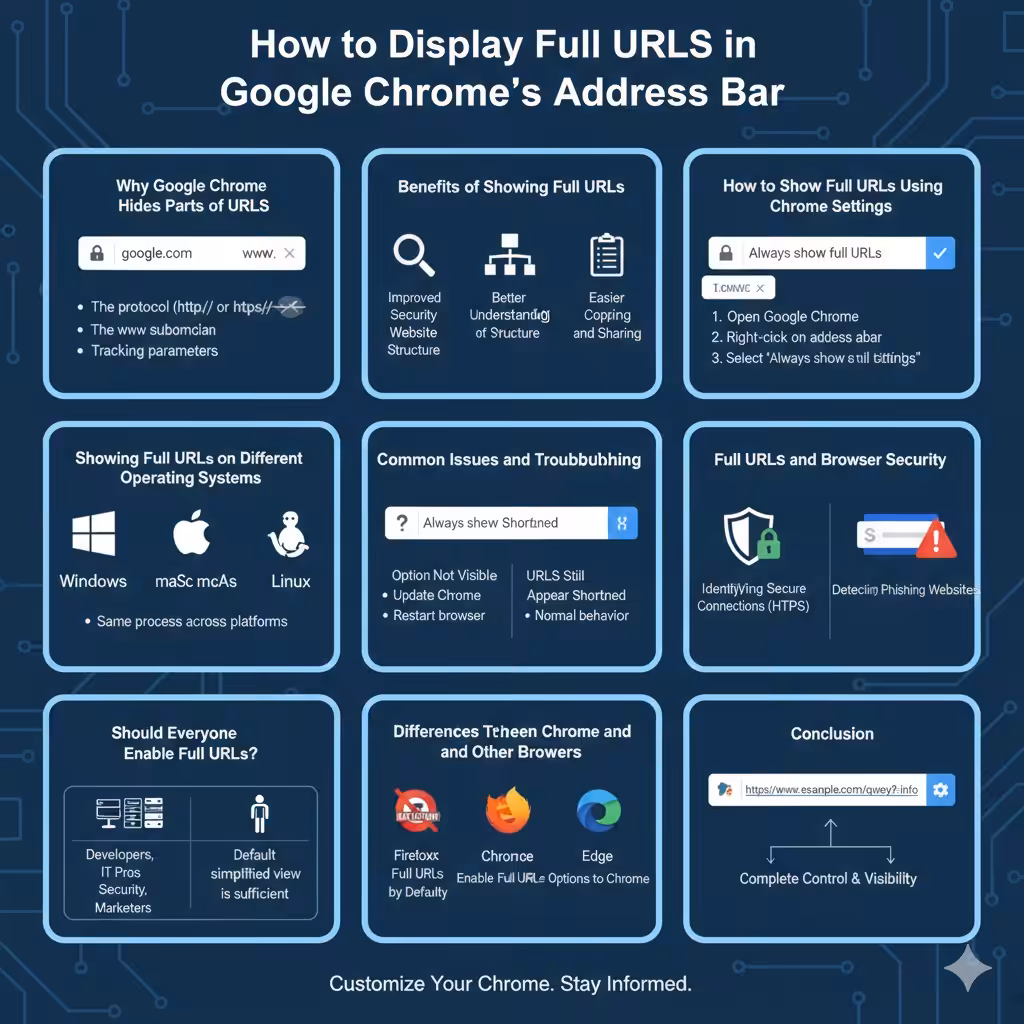 How to Display Full URLs in Google Chrome’s Address Bar - 2026 4 Display Full URLs
