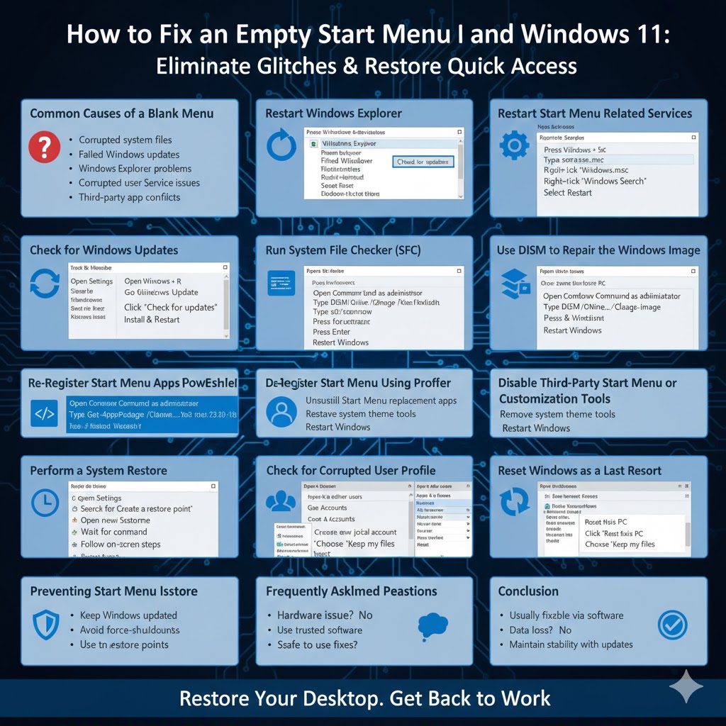 How to Fix an Empty Start Menu in Windows 10 and Windows 11 5 Empty Start Menu2