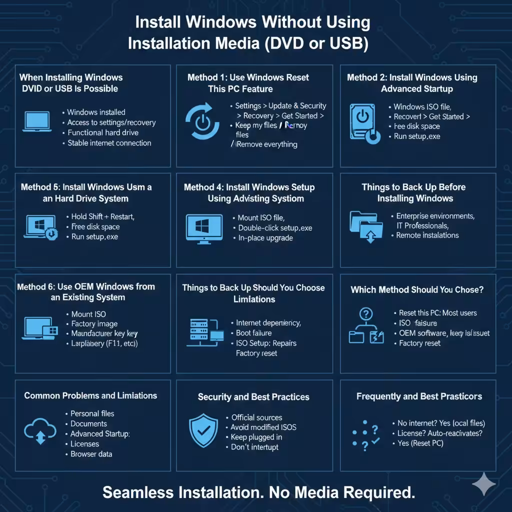 Install Windows Without Using Installation Media (DVD or USB) - 2026 5 Installation Media2