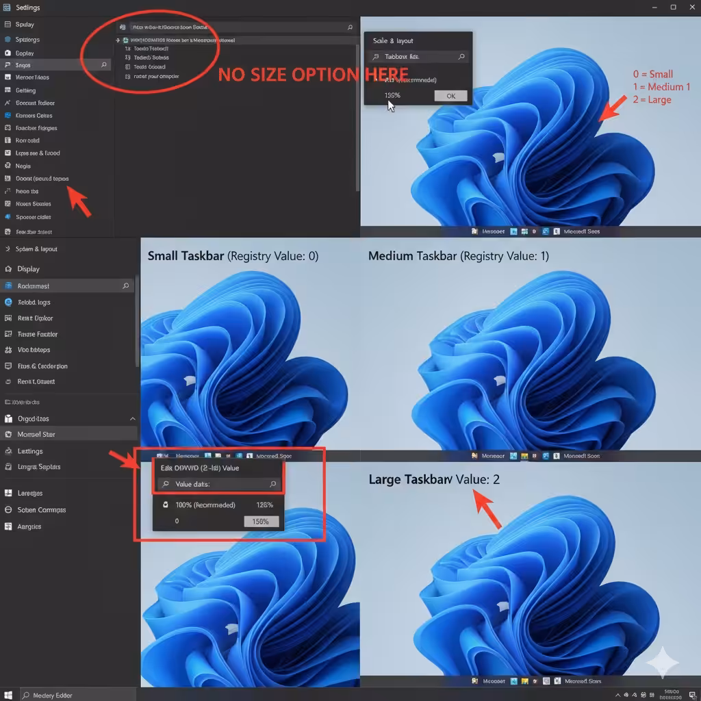 Ways to Modify Taskbar Size in Windows 11 4 Modify Taskbar Size