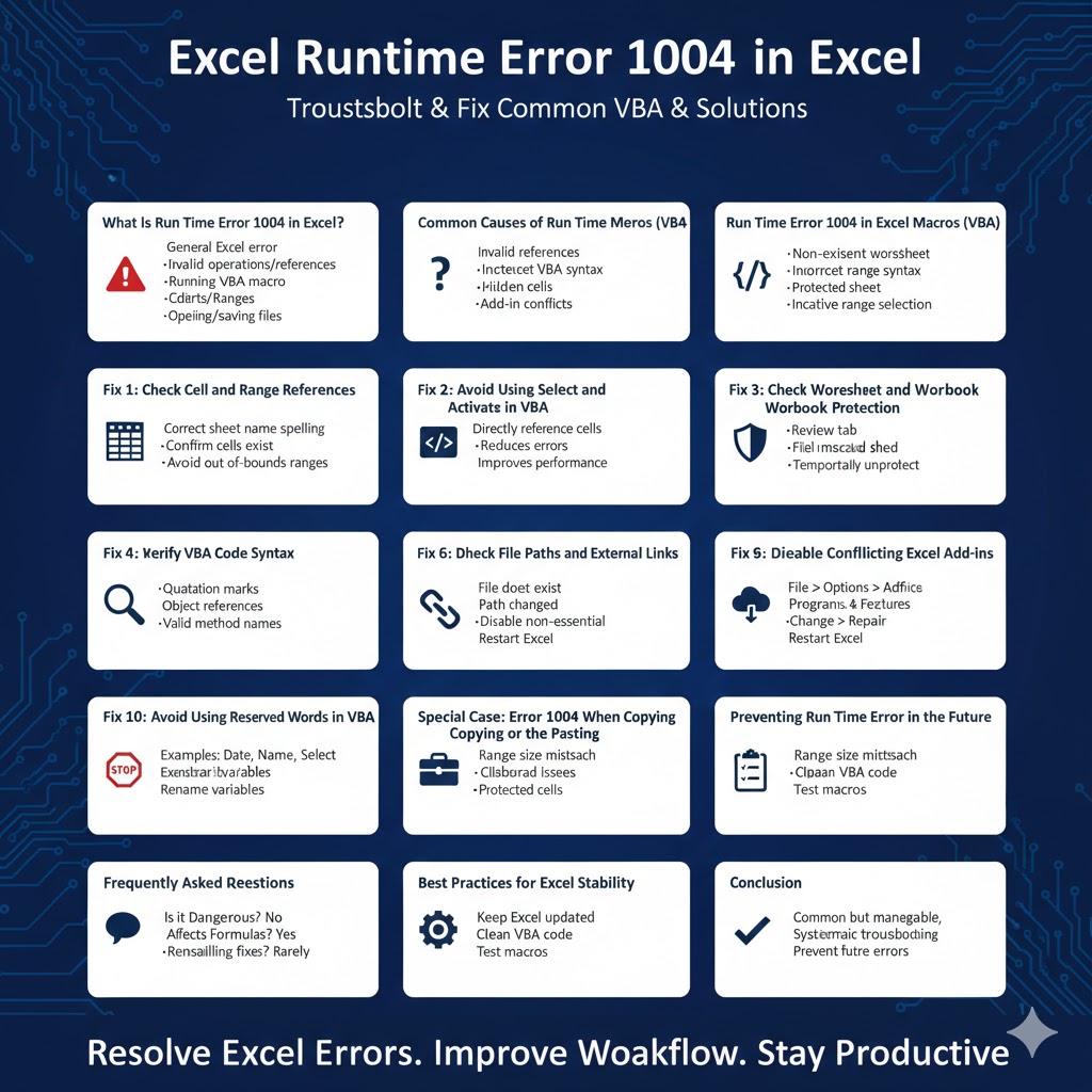 Excel Runtime Error 1004: Causes and Solutions 5 Runtime Error 10042